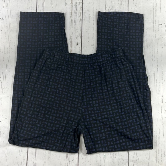 Tommy John Blue Black Geo Print Pull On Modal Blend Pajama Pants Mens Size M - Picture 2 of 11